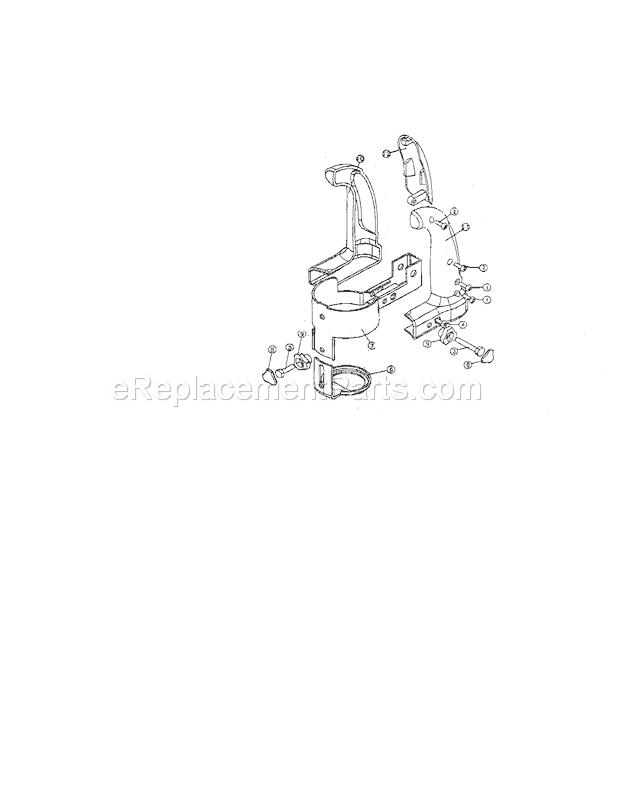 Handle Assembly Diagram and Parts List for 183172500  Craftsman Router