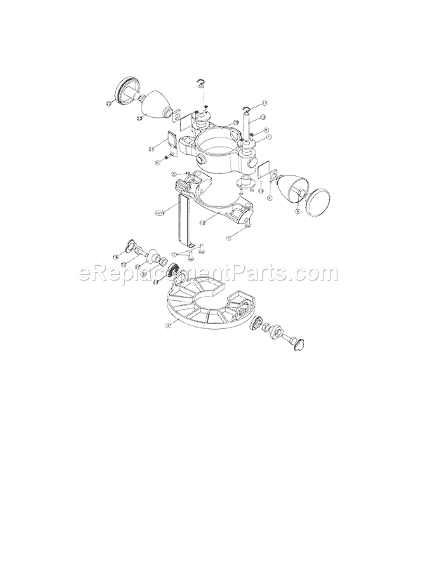 Router Assembly Diagram and Parts List for 183172510  Craftsman Router