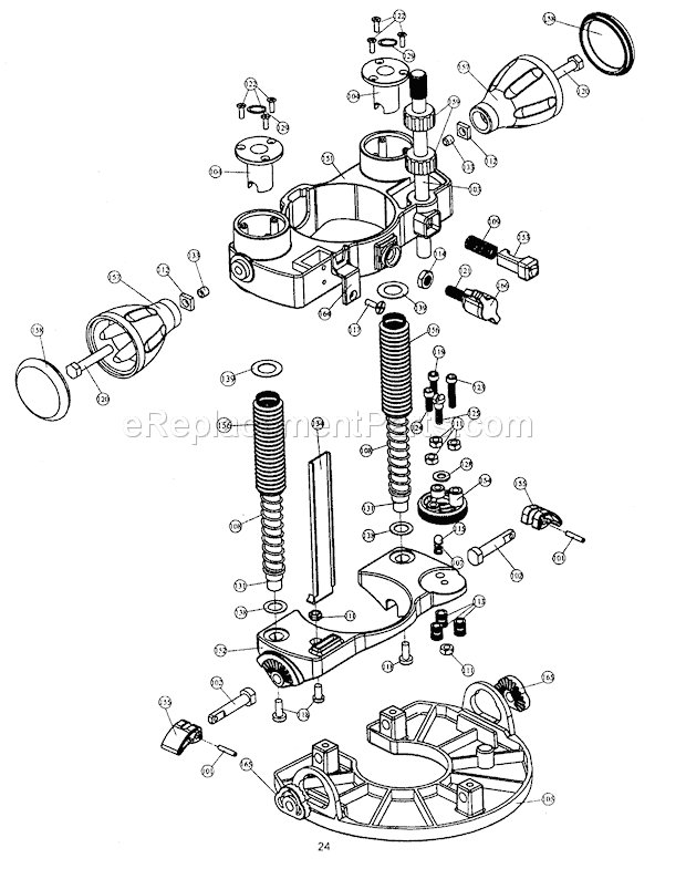 Router Ass Diagram and Parts List for 183172521  Craftsman Router