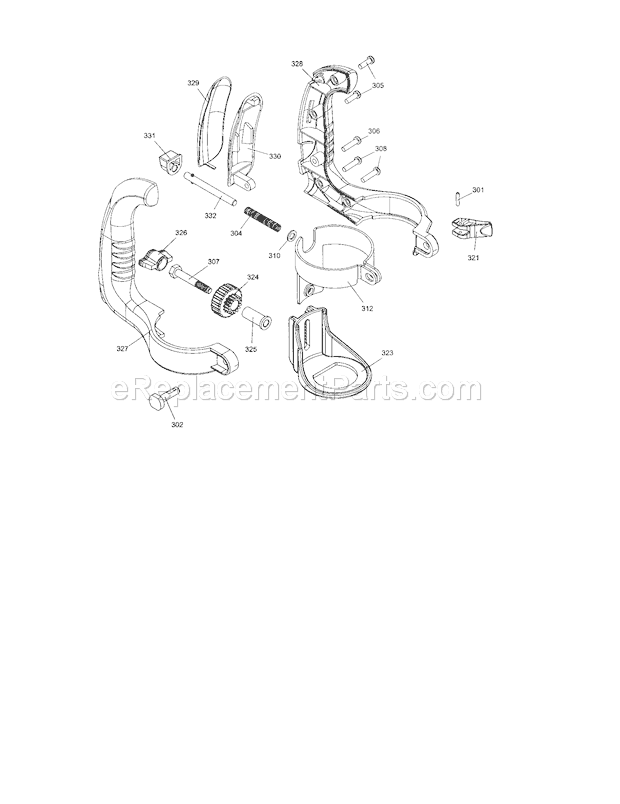 Handle Assembly Diagram and Parts List for 183172540  Craftsman Router