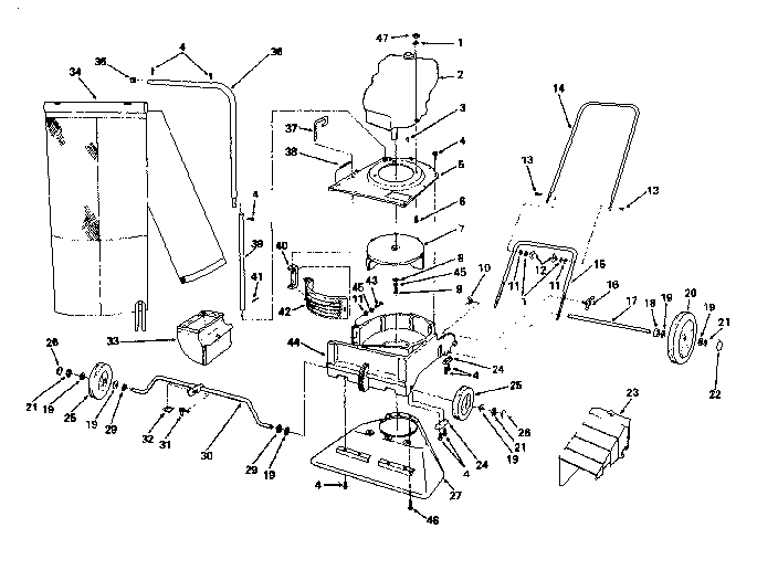 Replacement Parts Diagram and Parts List for 11379891  Craftsman Chipper Shredder