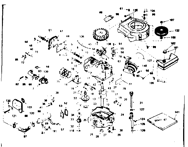 Unit Parts Diagram and Parts List for 143234212  Craftsman Engine