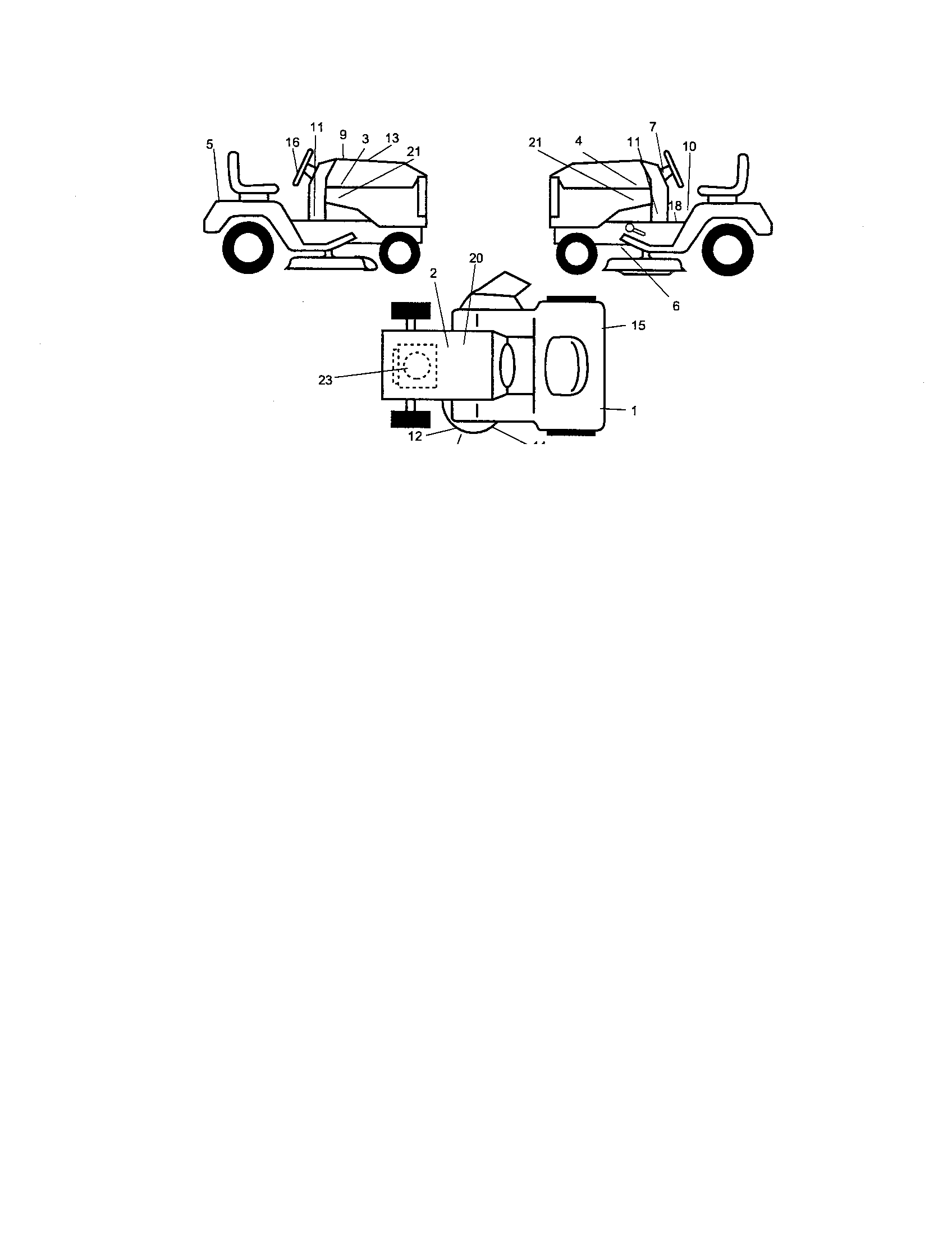 Decals Diagram and Parts List for 917274660  Craftsman Lawn Tractor