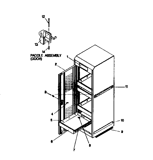 Side Cabinet Diagram and Parts List for 706954760  Craftsman Tool Stand & Cart