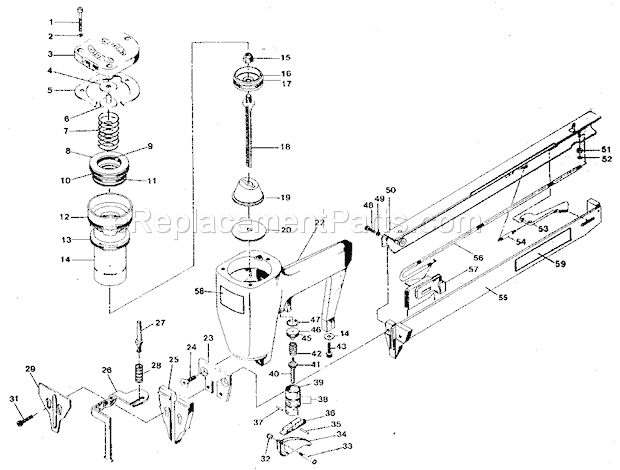 Tacker/T35-15 Diagram and Parts List for 18991  Craftsman Nailer