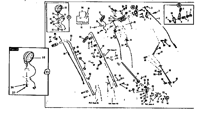 Handle Assembly Diagram and Parts List for 536918400  Craftsman Snow Blower