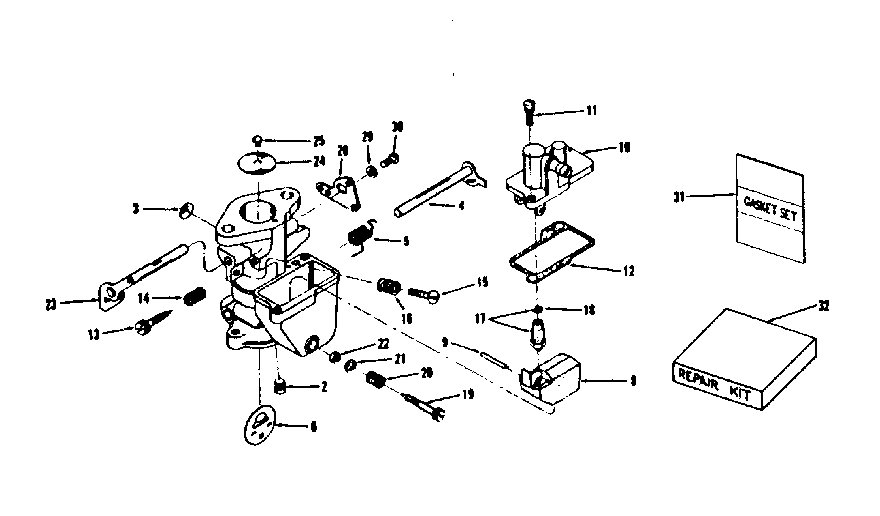 Carburetor No. 29343(tillotson No. E6a) Diagram and Parts List for 143504011  Craftsman Engine