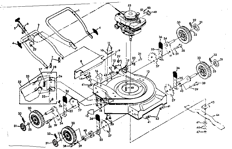 Mower Deck Diagram and Parts List for 131978110  Craftsman Lawn Mower