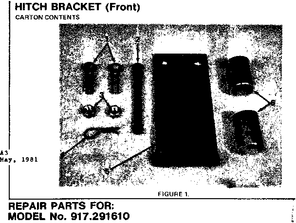 Replacement parts Diagram and Parts List for 917291610  Craftsman Lawn Tractor Accessories