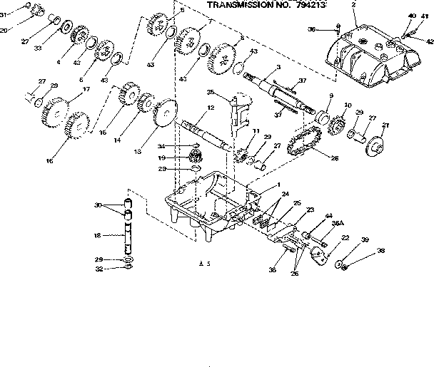 Replacement Parts Diagram and Parts List for 917794213  Craftsman Lawn Tractor