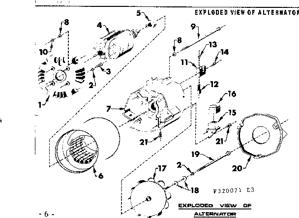 Stator Assembly Diagram and Parts List for 580320071  Craftsman Engine