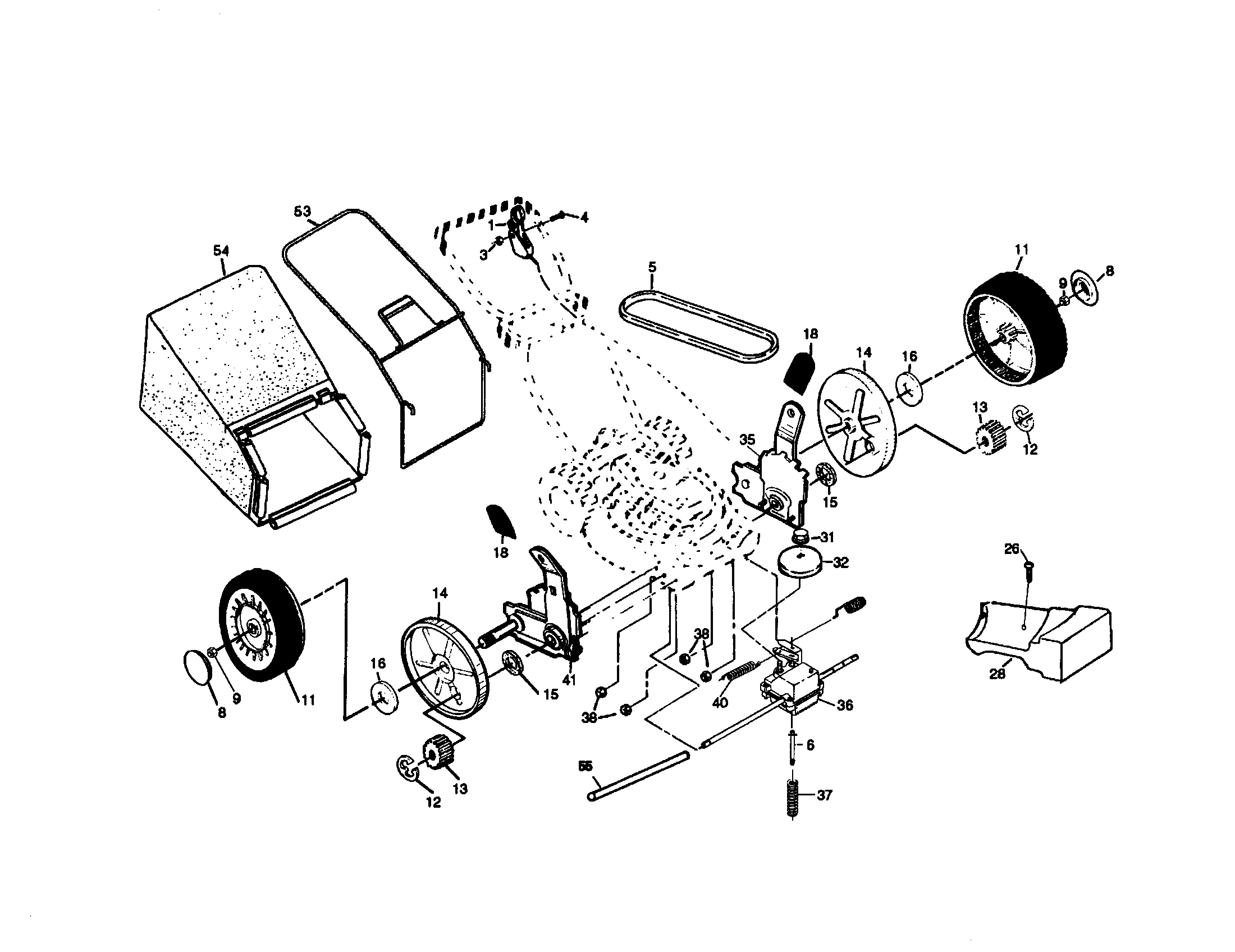 Wheels And Tires Diagram and Parts List for 917379490  Craftsman Lawn Mower