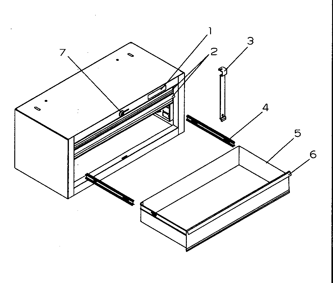 Chest Diagram and Parts List for 706598850  Craftsman Tool Stand & Cart
