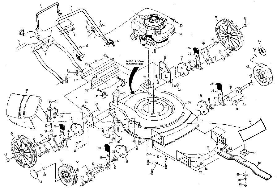 Replacement Parts Diagram and Parts List for 917380390  Craftsman Lawn Mower