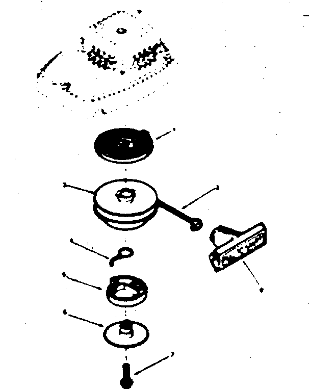Rewind Starter & Housing Assembly No. 590614 Diagram and Parts List for 143590614  Craftsman Lawn Mower