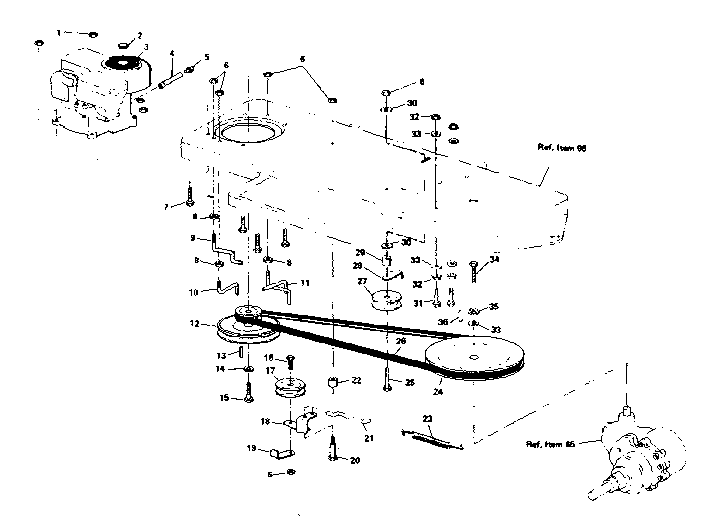 Engine Diagram and Parts List for 536963631  Craftsman Lawn Mower