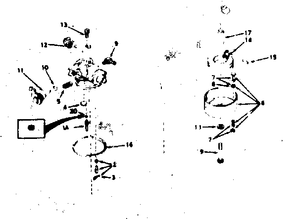 Carburetor Diagram and Parts List for 143194102  Craftsman Engine
