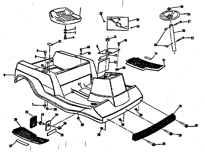Main Body Diagram and Parts List for 13196321  Craftsman Engine