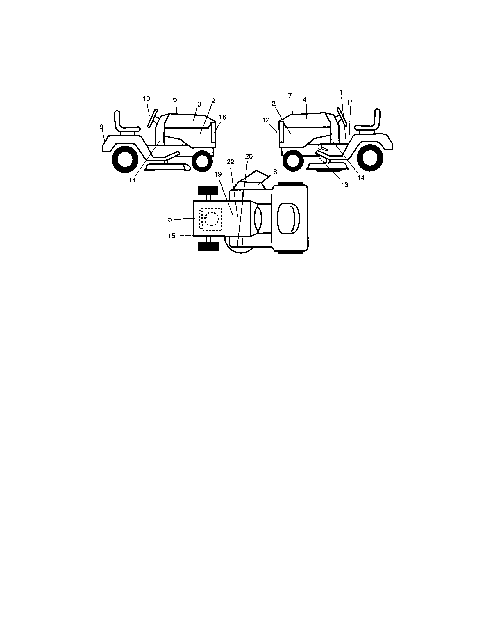 Decals Diagram and Parts List for 917273780  Craftsman Lawn Tractor