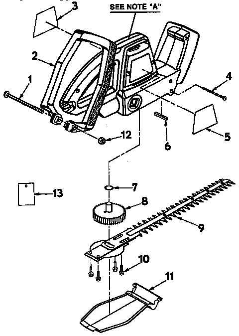 Handle And Blade Diagram and Parts List for 315798690  Craftsman Trimmer