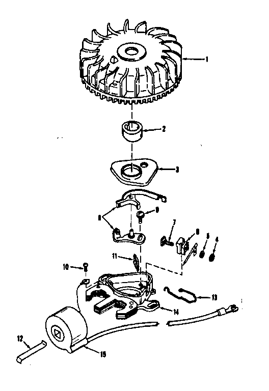 Magneto. (tecumseh No.5000) Diagram and Parts List for 143102130  Craftsman Engine