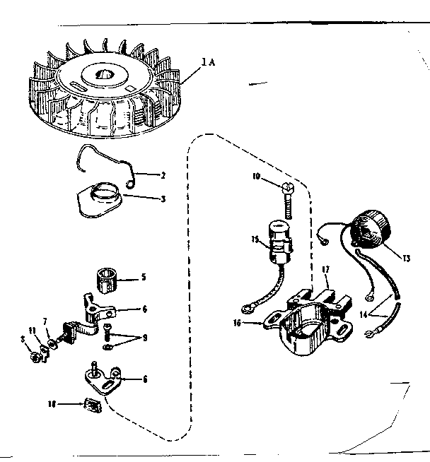 Model 143.123091 Uses Magneto No. 610665 Diagram and Parts List for 143123091  Craftsman Engine