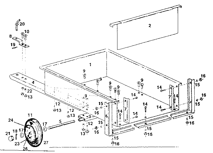 Replacement Parts Diagram and Parts List for 61026355  Craftsman Tool Stand & Cart