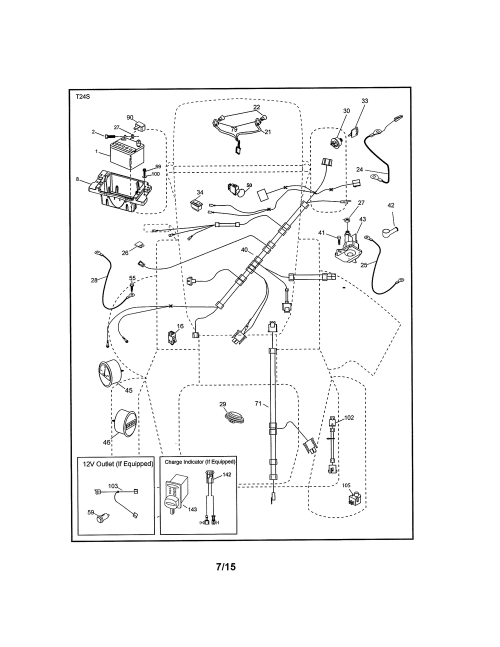 Electrical Diagram and Parts List for 917986431  Craftsman Lawn Tractor
