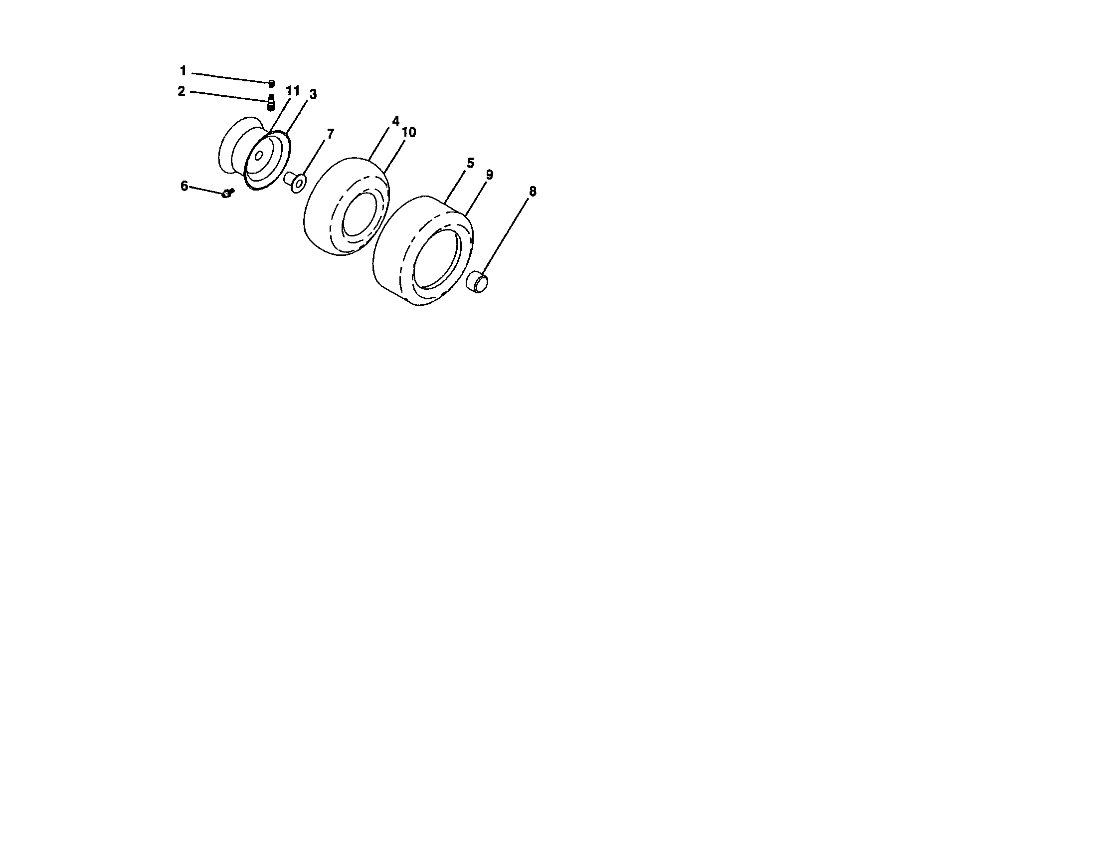 Wheels And Tires Diagram and Parts List for 917286900  Craftsman Lawn Tractor