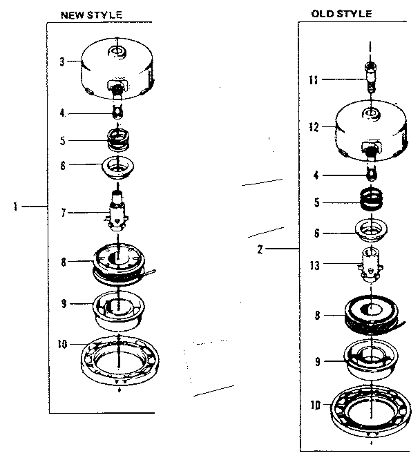 Cutting Head Assembly Diagram and Parts List for 234795341  Craftsman Trimmer