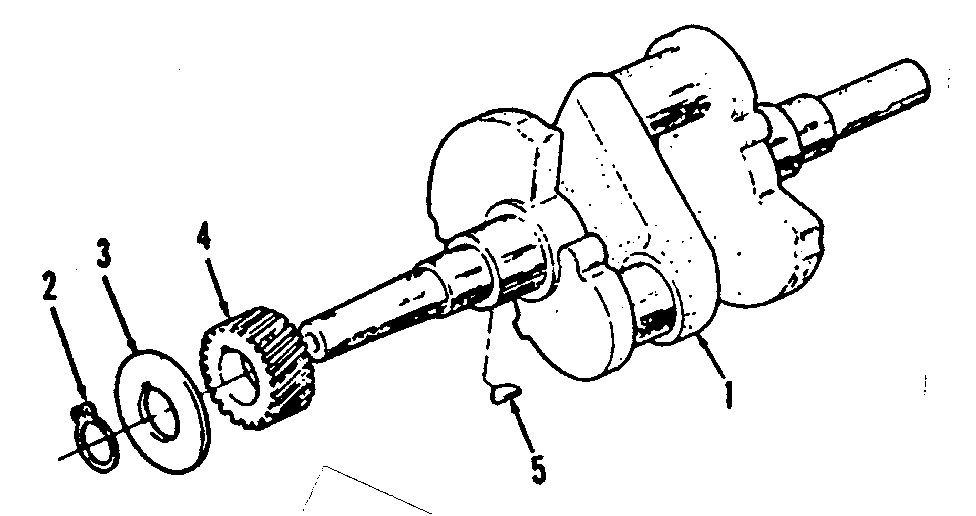 Crankshaft Diagram and Parts List for 73910676B  Craftsman Engine