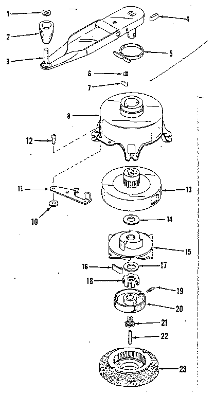 No-pull Starter 590357 Diagram and Parts List for 143122032  Craftsman Engine