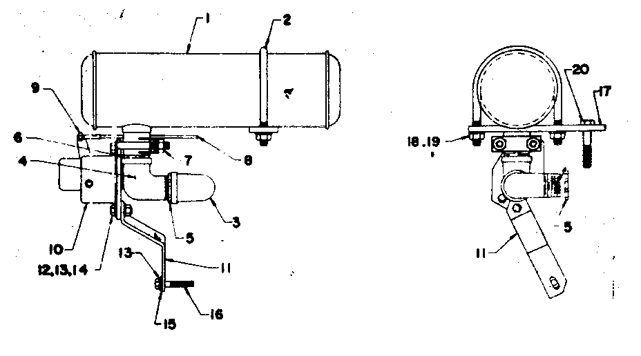 Muffler Assembly Diagram and Parts List for 58032082  Craftsman Engine