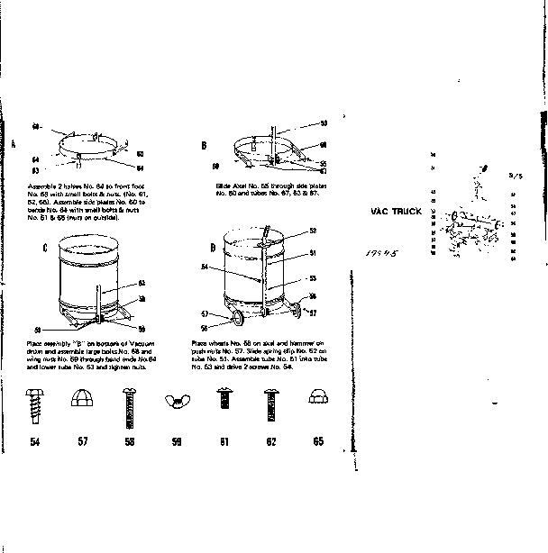 Vac Truck Diagram and Parts List for 25717845  Craftsman Utility Vacuum