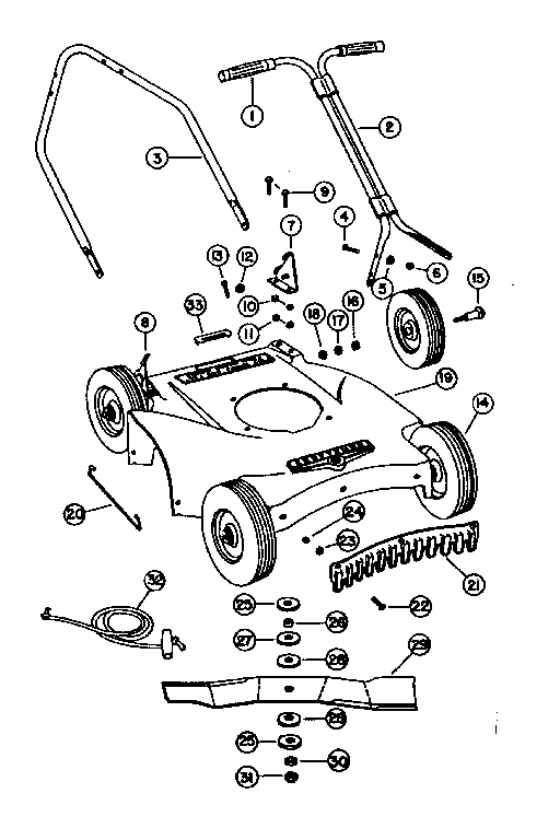 Replacement Parts Diagram and Parts List for 13181290  Craftsman Lawn Mower