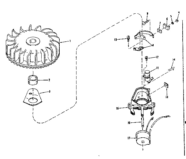 Magneto (wico Fw-2617) Diagram and Parts List for 14391250  Craftsman Engine