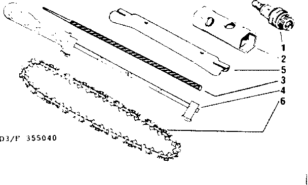 Maintenance Kit Diagram and Parts List for 358355040  Craftsman Chainsaw