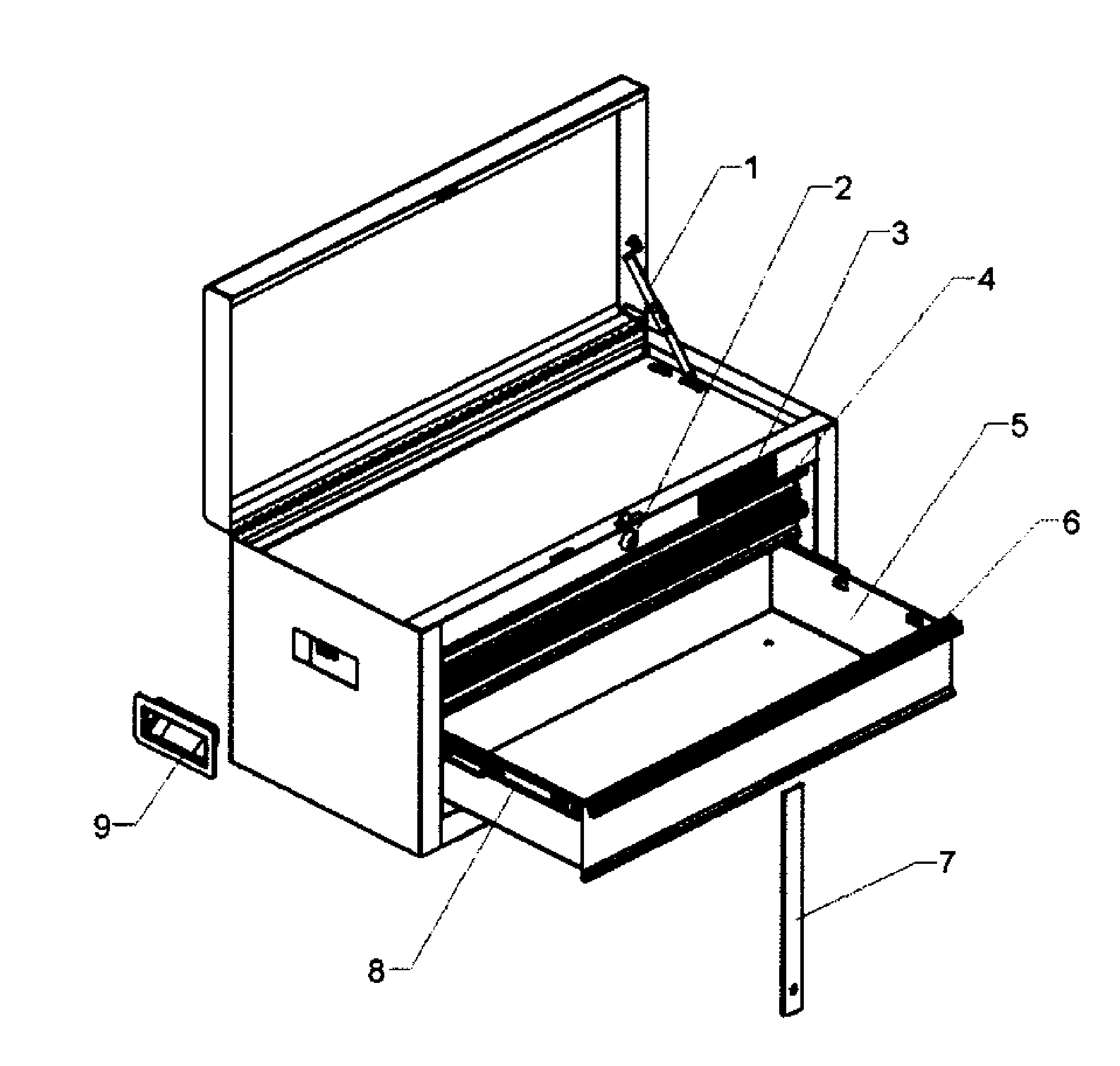 Tool Chest Diagram and Parts List for 706464600  Craftsman Tool Stand & Cart