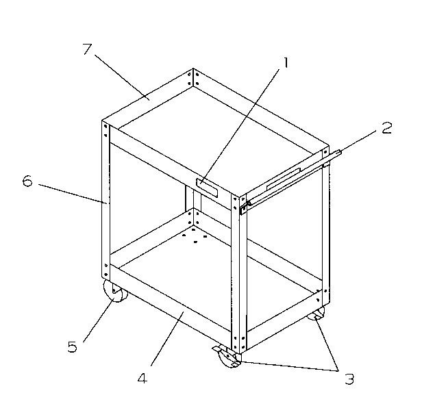 Chest Diagram and Parts List for 706593452  Craftsman Tool Stand & Cart