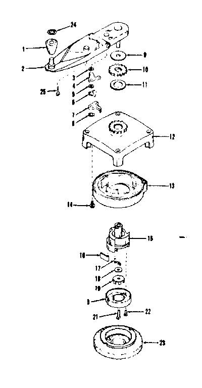 Self Starter No. 29362 Diagram and Parts List for 14314351  Craftsman Engine