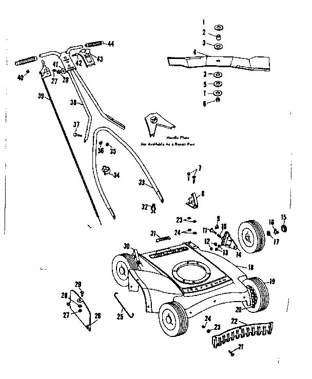 Replacement Parts Diagram and Parts List for 13188234  Craftsman Lawn Mower