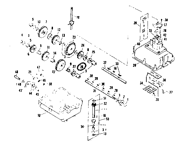 Transmission Diagram and Parts List for 536963100  Craftsman Lawn Mower