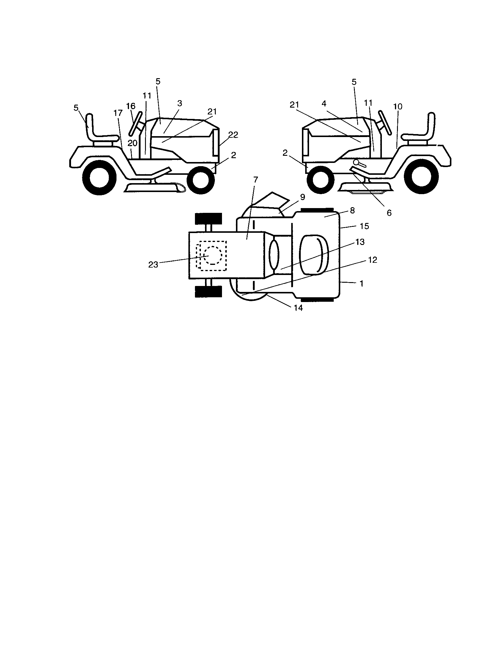 Decals Diagram and Parts List for 917277370  Craftsman Lawn Tractor