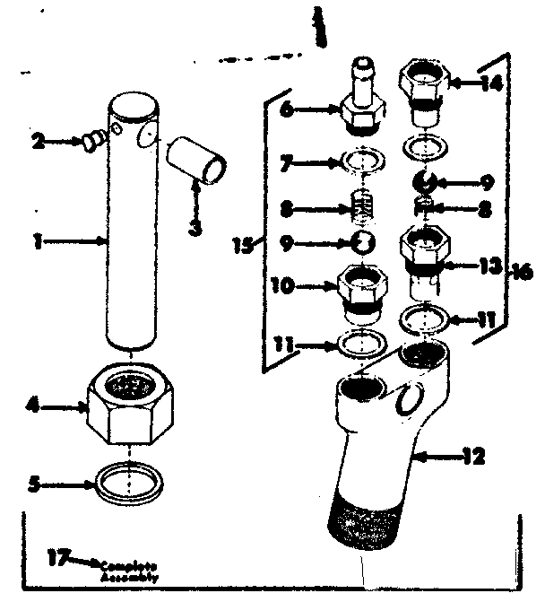 5271519 Pump Assembly Diagram and Parts List for 471450050  Craftsman Pressure Washer