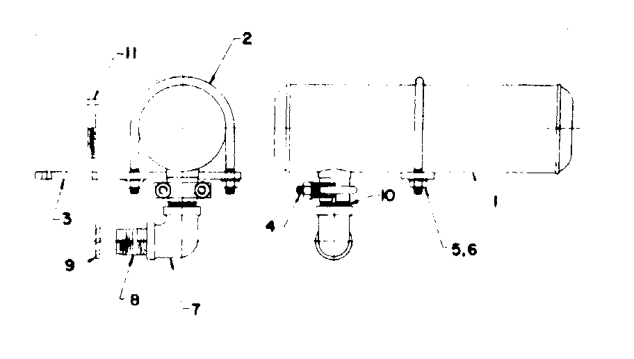 Muffler Assembly Diagram and Parts List for 58054902  Craftsman Engine