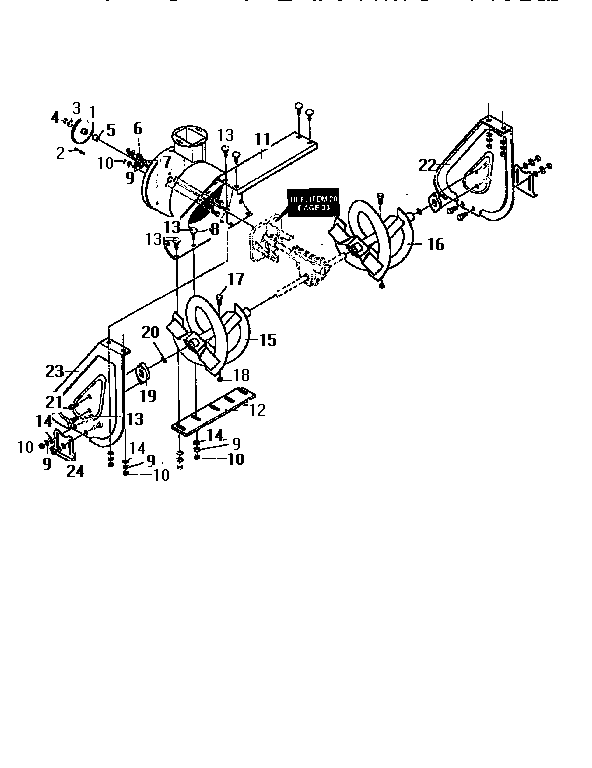 Auger Housing Diagram and Parts List for 536886380  Craftsman Snow Blower