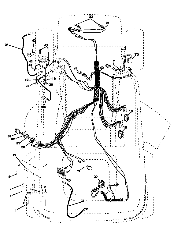 Electrical Diagram and Parts List for 917258500  Craftsman Lawn Tractor