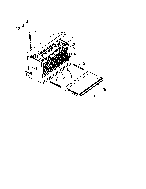 Unit Parts Diagram and Parts List for 706650770  Craftsman Tool Stand & Cart
