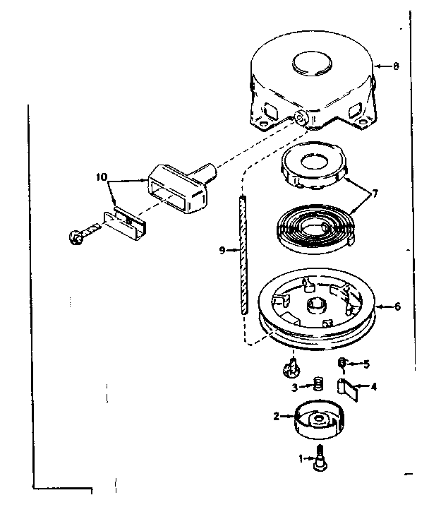 Rewind Starter No. 590420 Diagram and Parts List for 143174072  Craftsman Engine