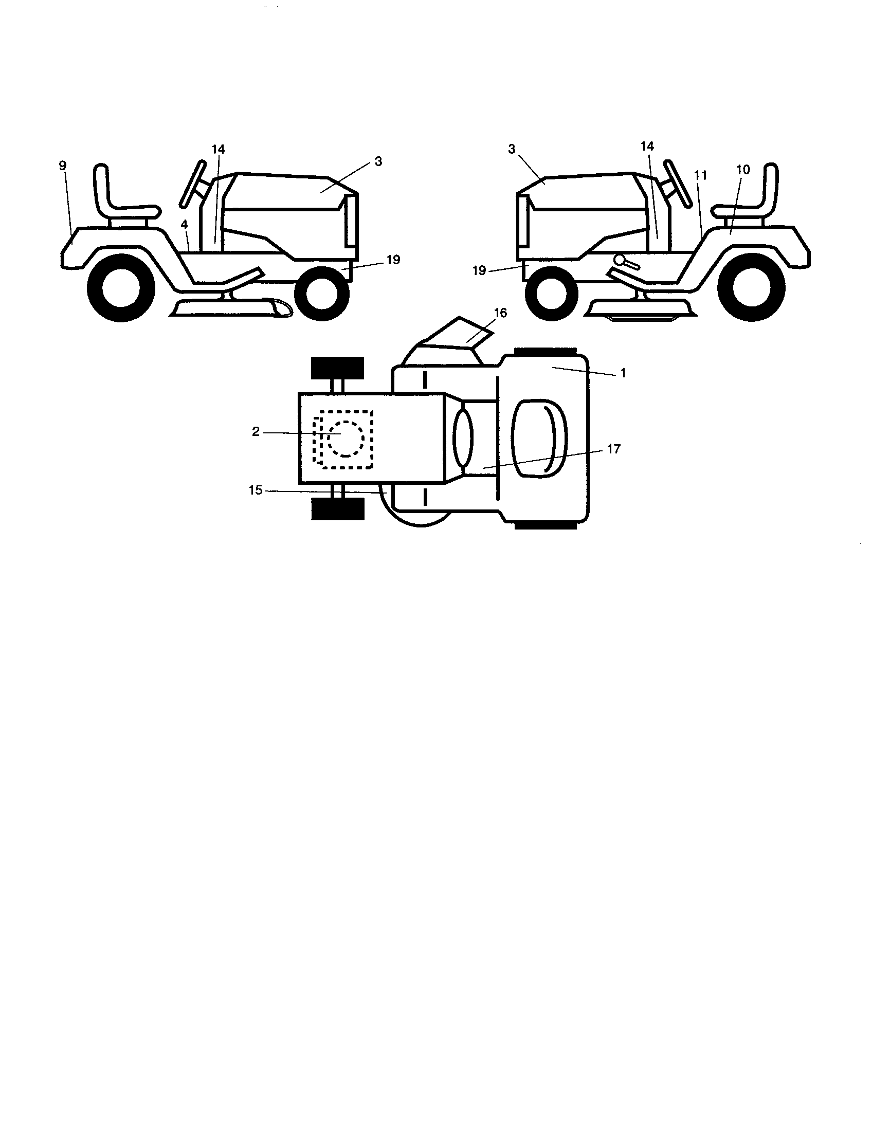 Decals Diagram and Parts List for 917278041  Craftsman Lawn Tractor